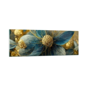 Cuadro sobre vidrio - Impresiones sobre Vidrio - Flor de oro - 90x30 cm