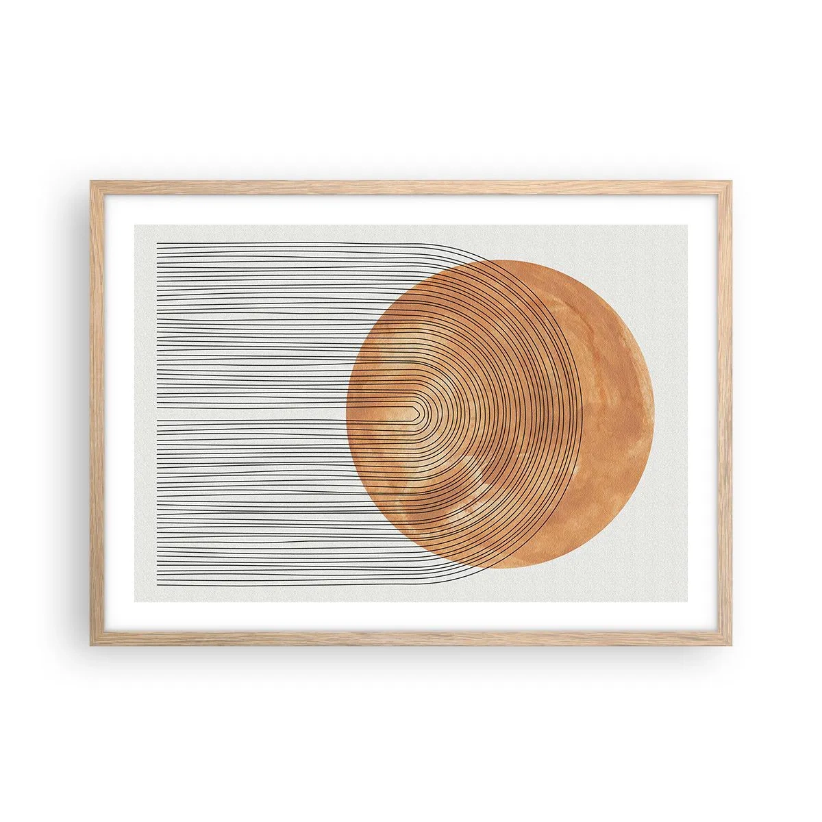 Póster en marco roble claro - Una composición soleada - 70x50 cm