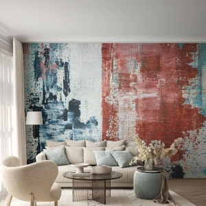 Fotomural Premium Sand - Mitad abstracción, mitad abstracción - Abstracción, Pedazo, Cuadro - 400x280 cm