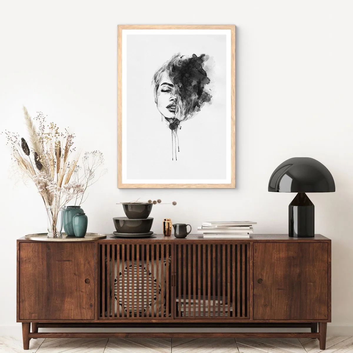 Póster en marco roble claro - Sueños en femenino - 61x91 cm