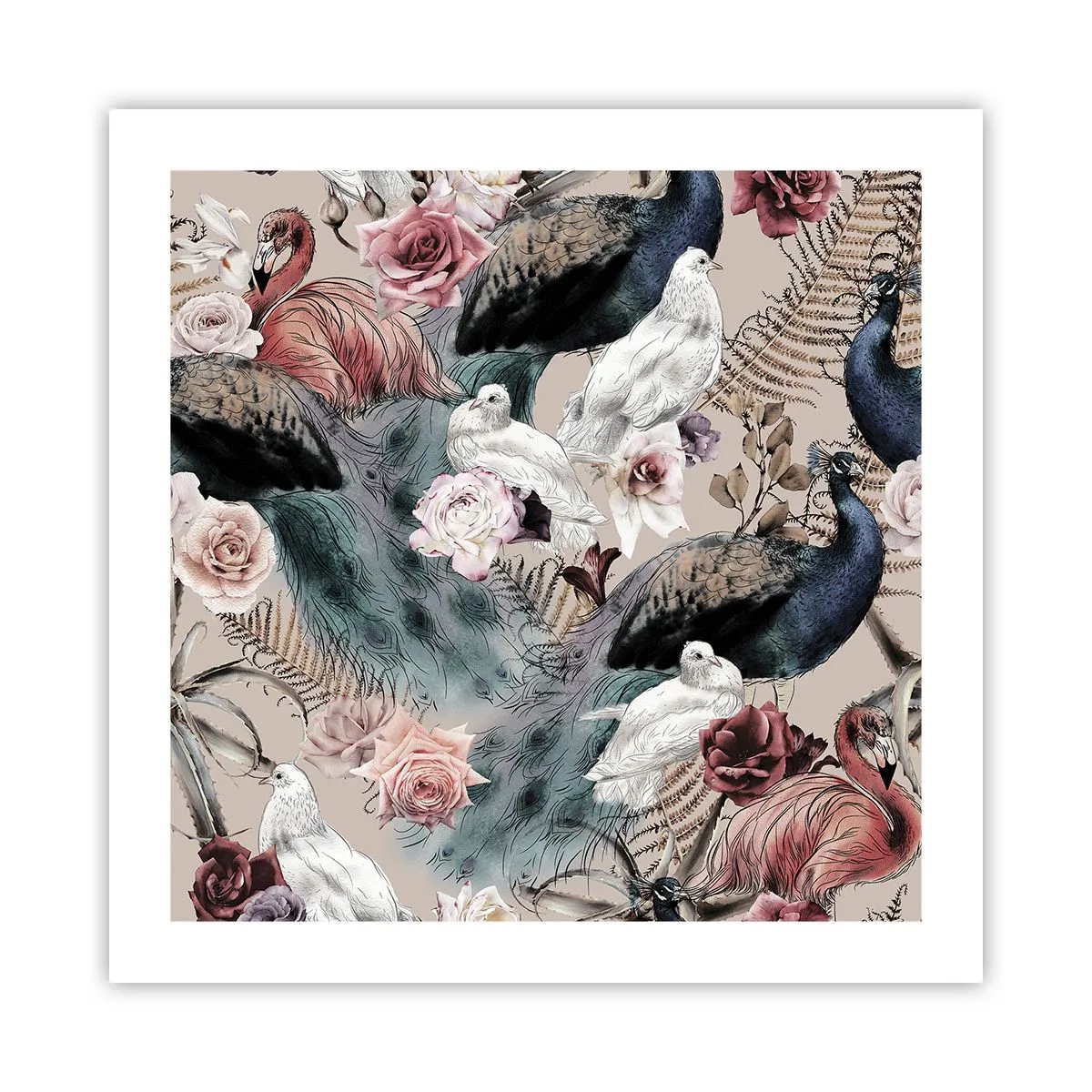 Póster - En un jardín de palacio - 50x50 cm