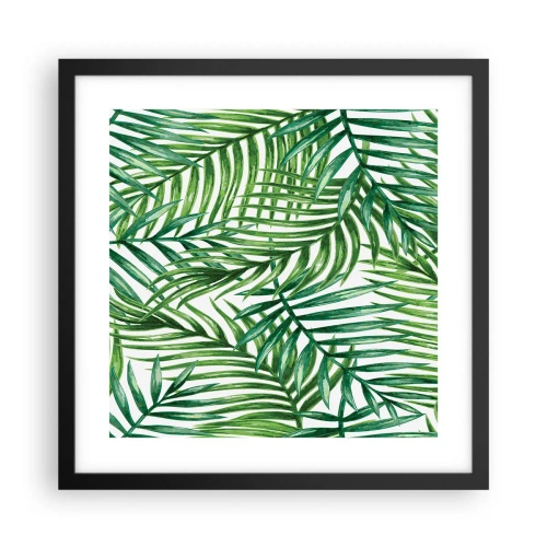 Póster en marco negro - Bajo el verde - 40x40 cm
