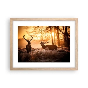Póster en marco roble claro - El sueño de un cazador - 40x30 cm