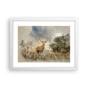 Póster en marco blanco - Dignidad - fuerza - encanto - 40x30 cm