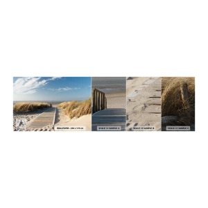 Muestra de fotomural Premium Sand - Más allá de la duna, en el susurro de la naturaleza - Paisaje, Mar, Playa - 100x30 cm