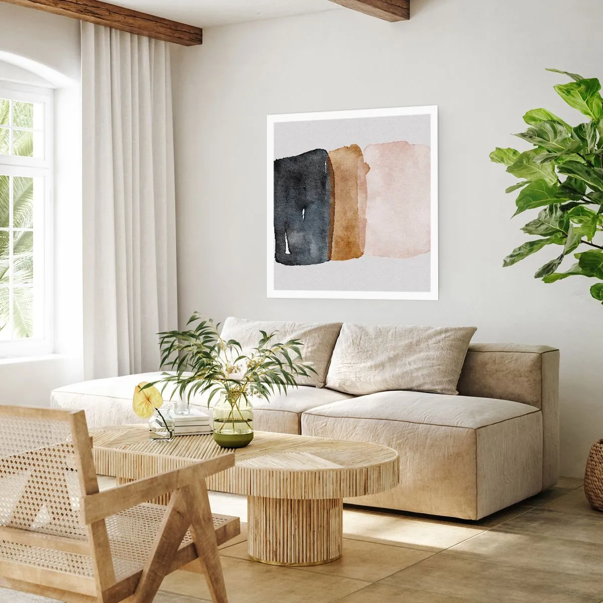 Póster - Una composición de colores tierra - 40x40 cm