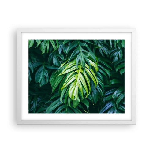 Póster en marco blanco - Sumérjase en la frescura - 50x40 cm