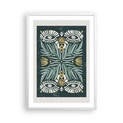 Póster en marco blanco - Como un recorte folclórico - 50x70 cm