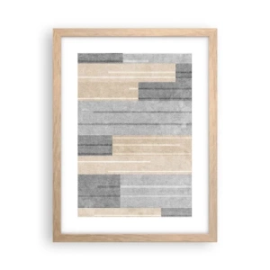 Póster en marco roble claro - Composición: sostener la vertical - 30x40 cm