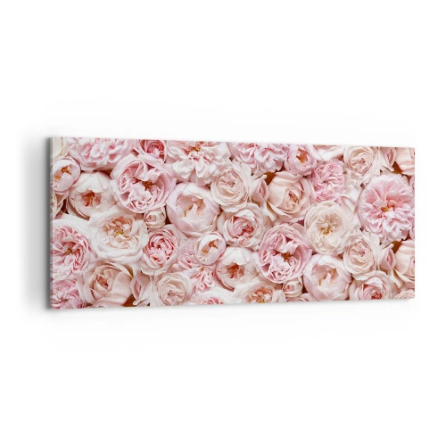 Cuadro sobre lienzo - Impresión de Imagen - Salpicado de rosas - 100x40 cm