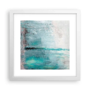 Póster en marco blanco - Horizontalmente sobre el azul - 30x30 cm