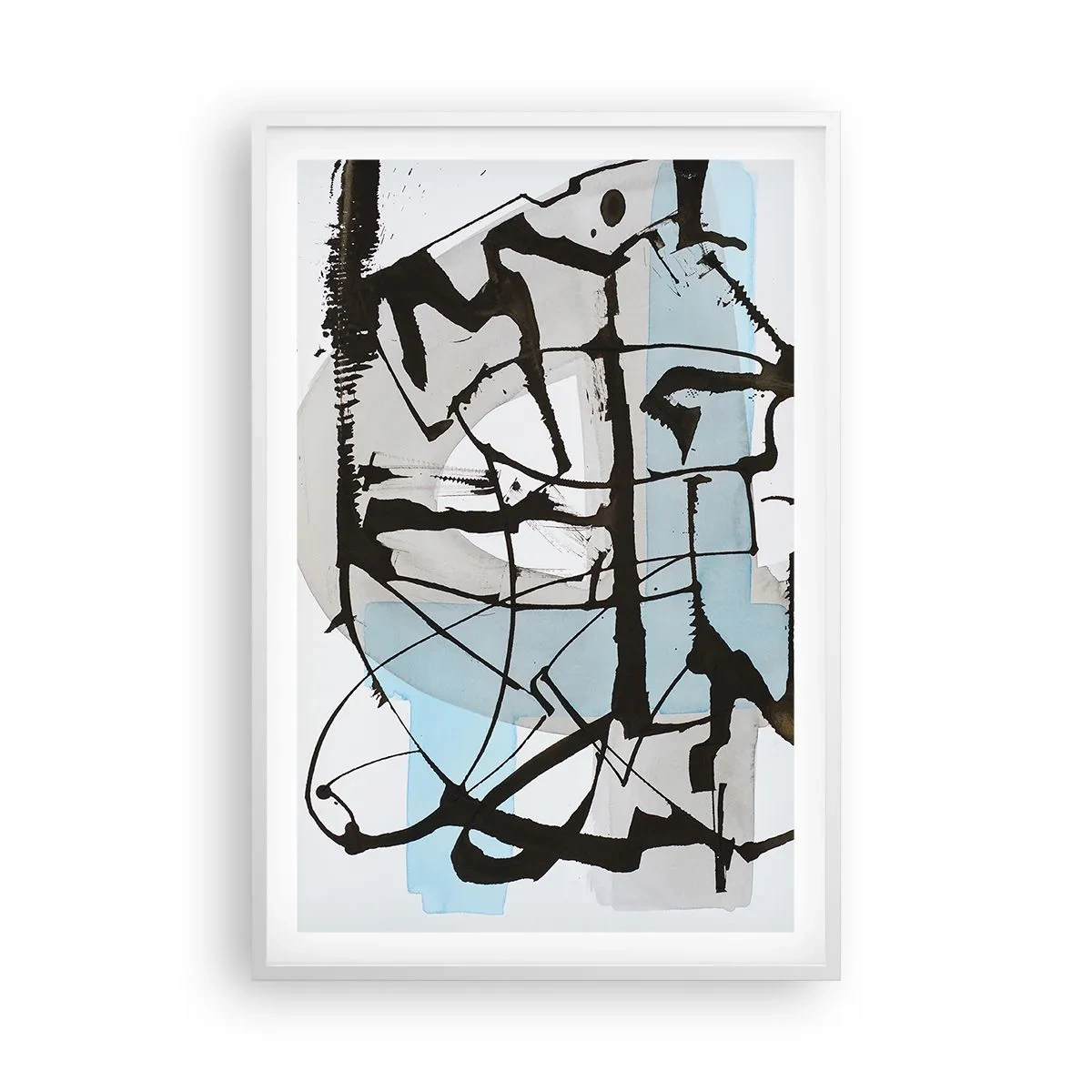 Póster en marco blanco - Azul a pesar de todo - 61x91 cm