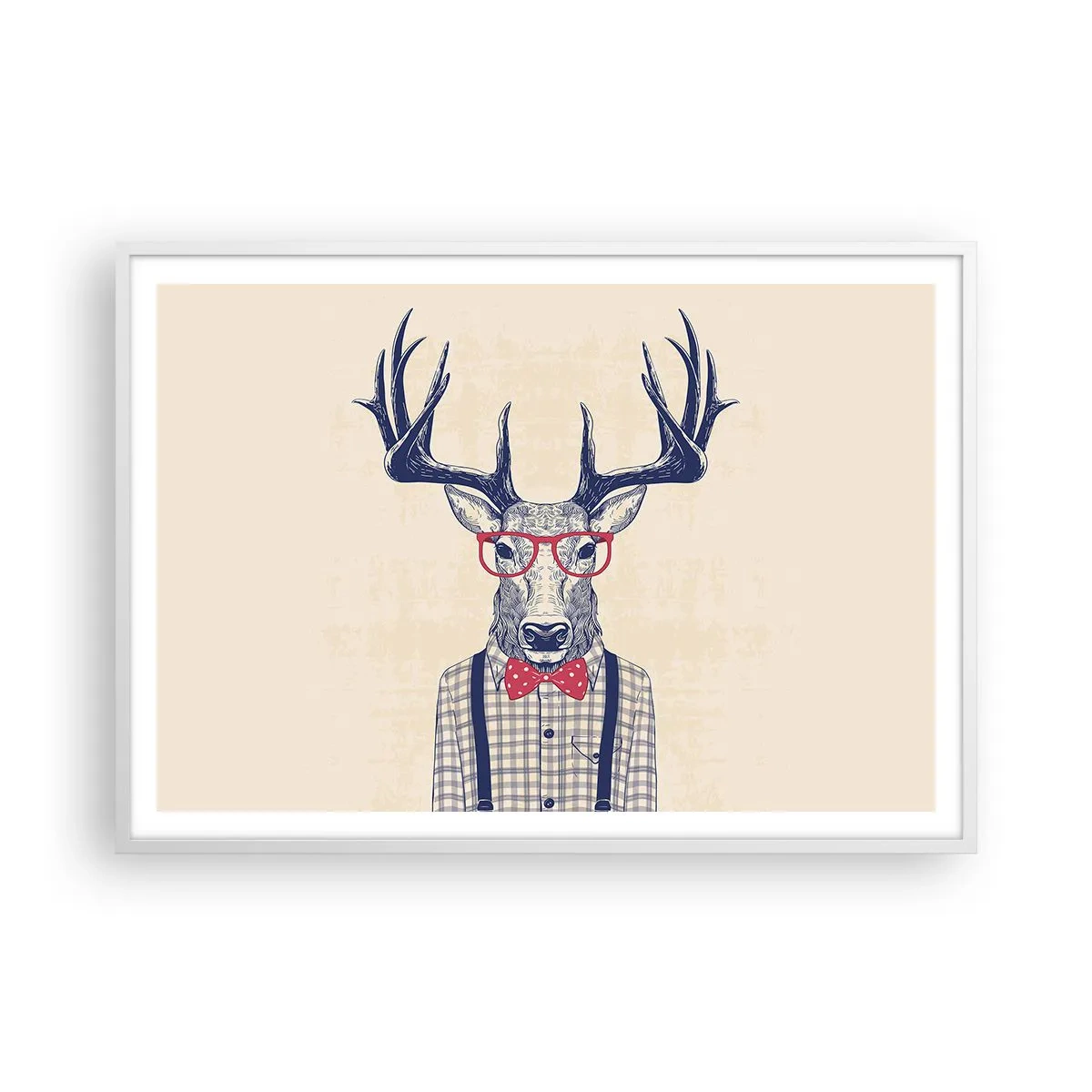 Póster en marco blanco - Una extravagancia lúdica - 100x70 cm