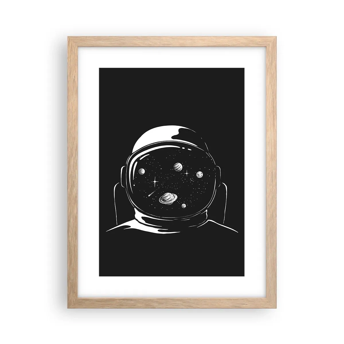 Póster en marco roble claro - Bonita vista - 30x40 cm