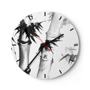 Reloj de pared - Reloj de vidrio - Primer plano de Oriente - 40x40 cm