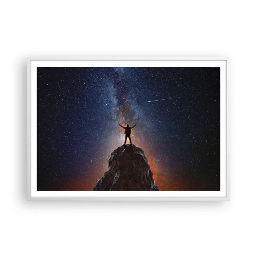 Póster en marco blanco - ¡El poder está conmigo! - 100x70 cm