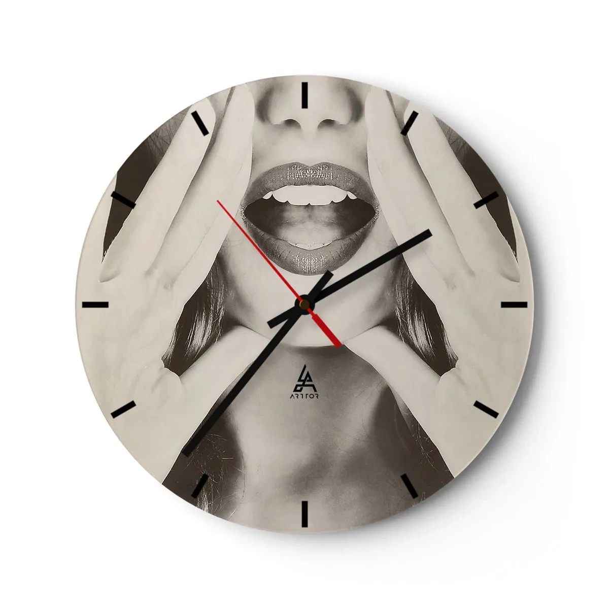 Reloj de pared - Reloj de vidrio - ¡Ya estoy en camino! - 40x40 cm