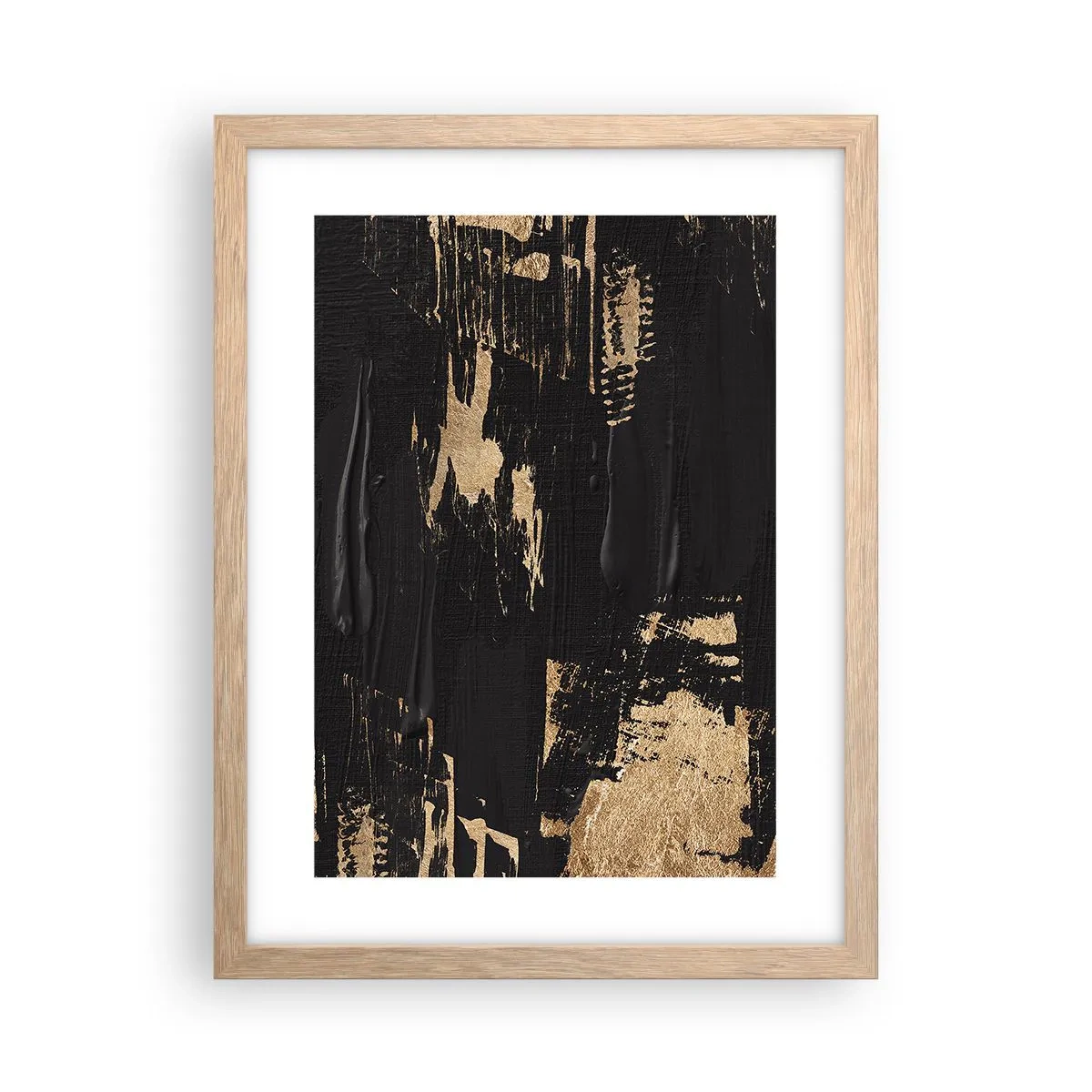 Póster en marco roble claro - Un rastro de tacto - 30x40 cm