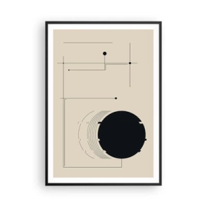 Póster en marco negro - Composición elástica y dinámica - 70x100 cm