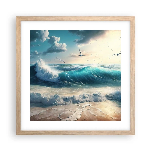 Póster en marco roble claro - La brisa solo para ti - 40x40 cm