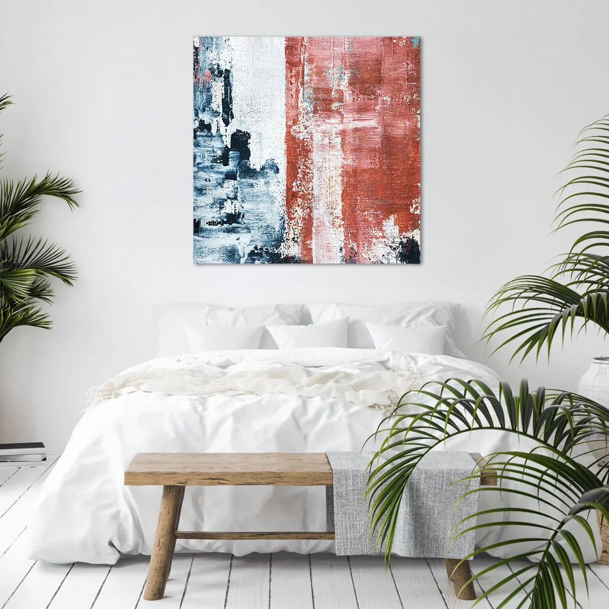 Cuadro sobre lienzo - Impresión de Imagen - Mitad abstracción, mitad abstracción - 70x70 cm