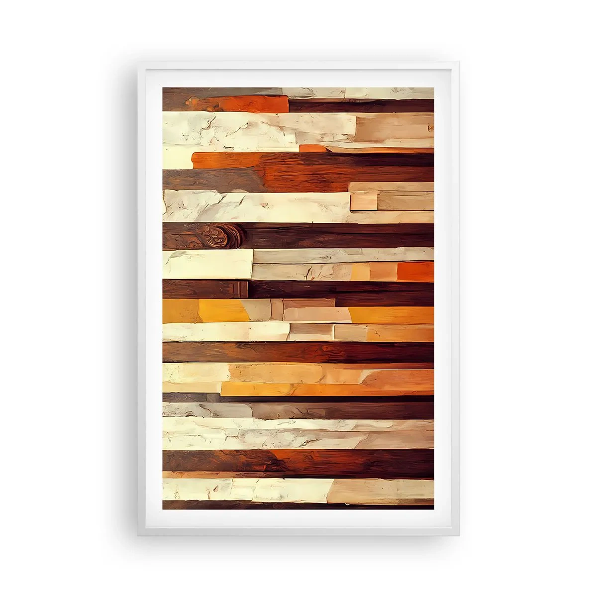Póster en marco blanco - Himno de los árboles del bosque - 61x91 cm