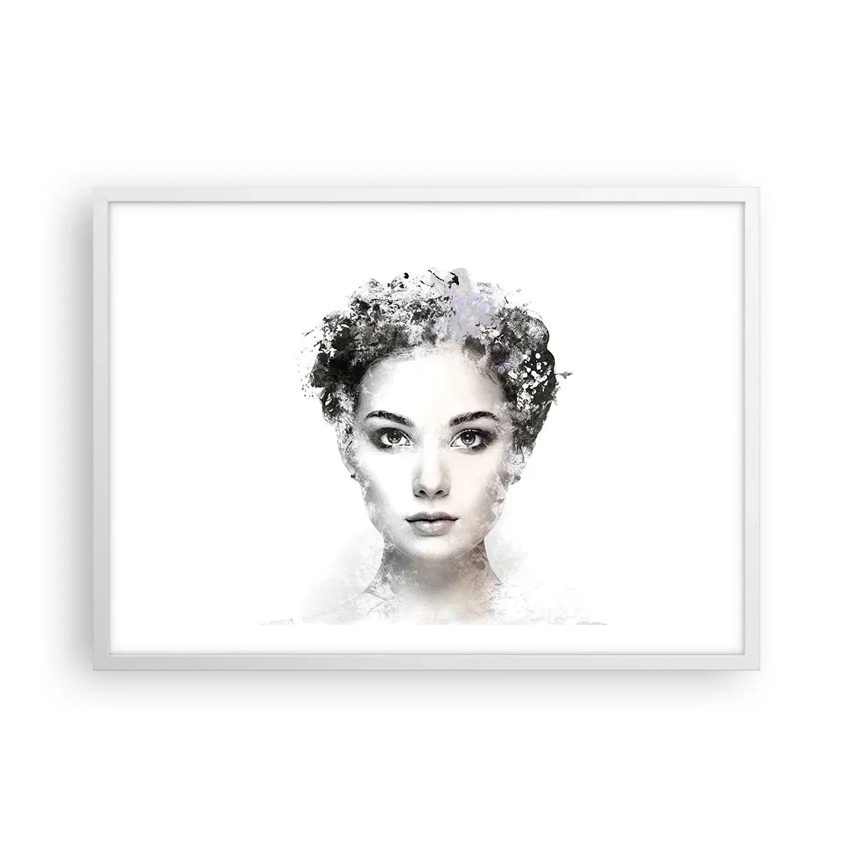Póster en marco blanco - Un retrato extremadamente elegante - 70x50 cm