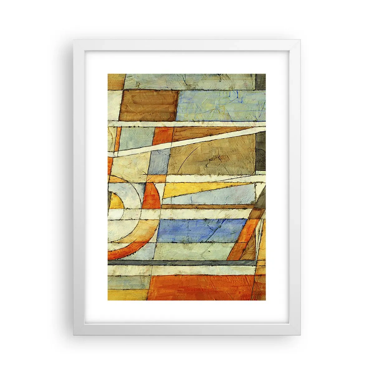 Póster en marco blanco - Cubismo en una obra - 30x40 cm