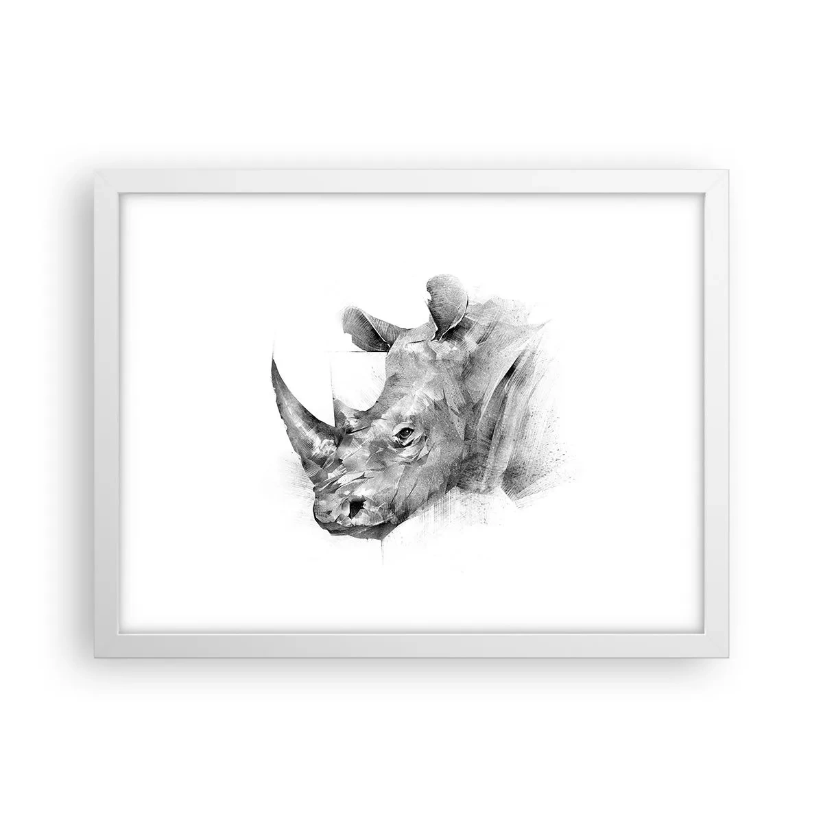 Póster en marco blanco - Retrato africano - 40x30 cm