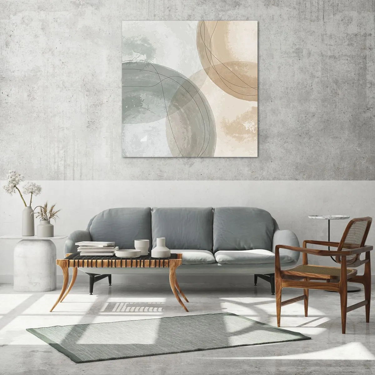 Cuadro sobre vidrio - Impresiones sobre Vidrio - Mundos que se entrecruzan - 30x30 cm