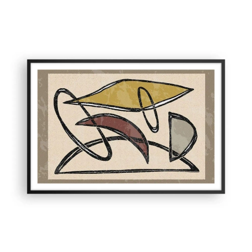 Póster en marco negro - Verticales y niveles - 91x61 cm