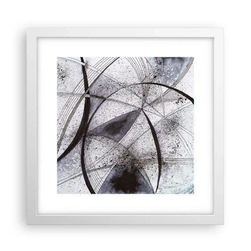 Póster en marco blanco - Fantasía futurista - 30x30 cm