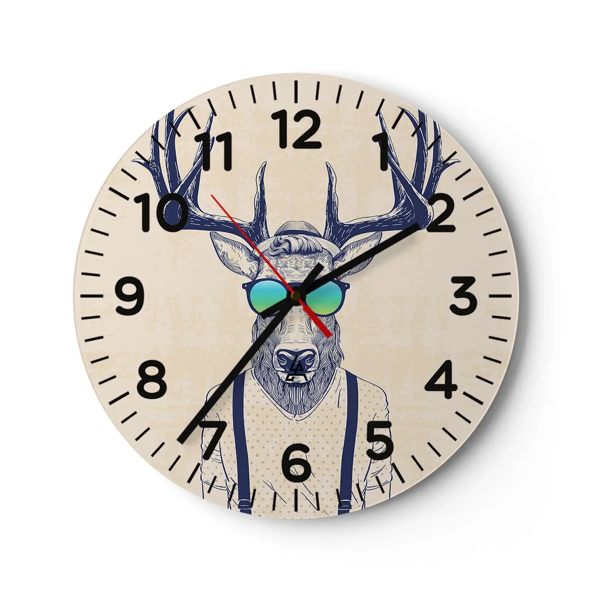 Reloj de pared - Reloj de vidrio - ¿Y a quién esperabas? - 30x30 cm