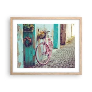 Póster en marco roble claro - Ahora mismo vuelvo - 50x40 cm