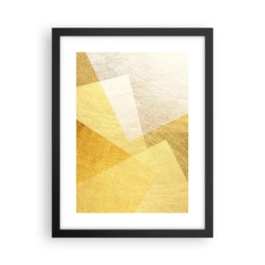 Póster en marco negro - Tiempo de geometría - 30x40 cm