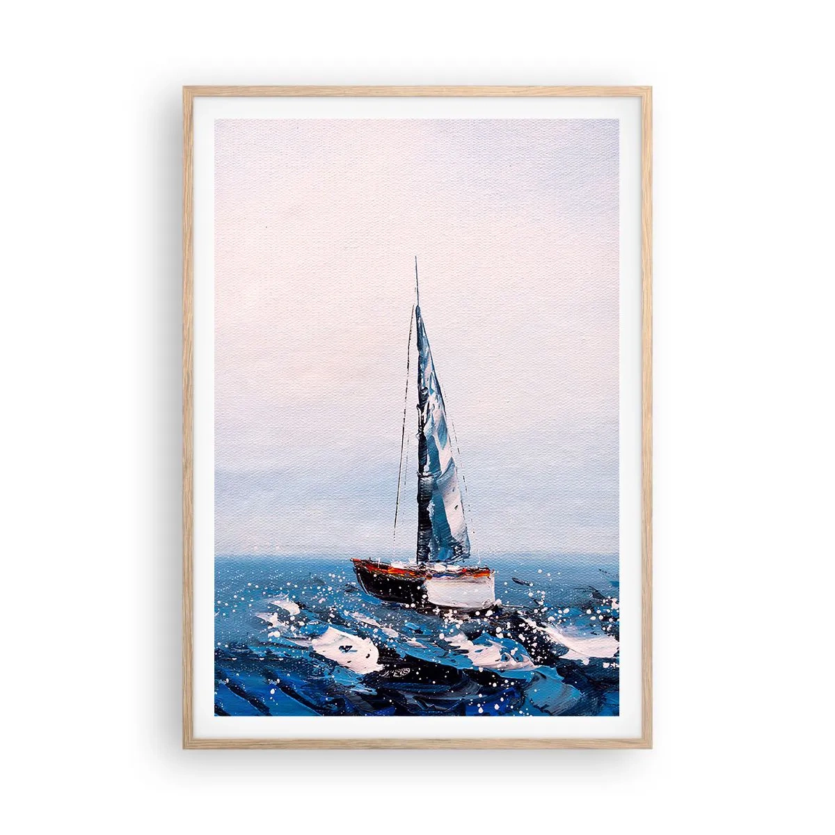 Póster en marco roble claro - Hermandad del viento - 70x100 cm