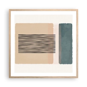 Póster en marco roble claro - Todo en orden - 60x60 cm