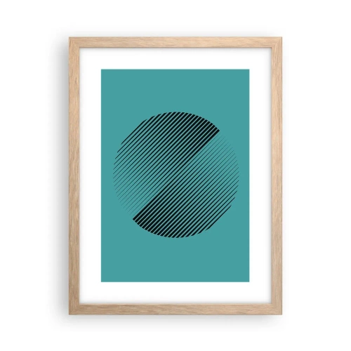 Póster en marco roble claro - El círculo: una variación geométrica - 30x40 cm