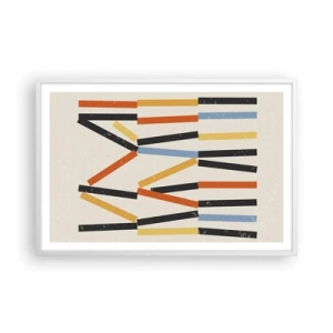 Póster en marco blanco - Composición horizontal - 91x61 cm