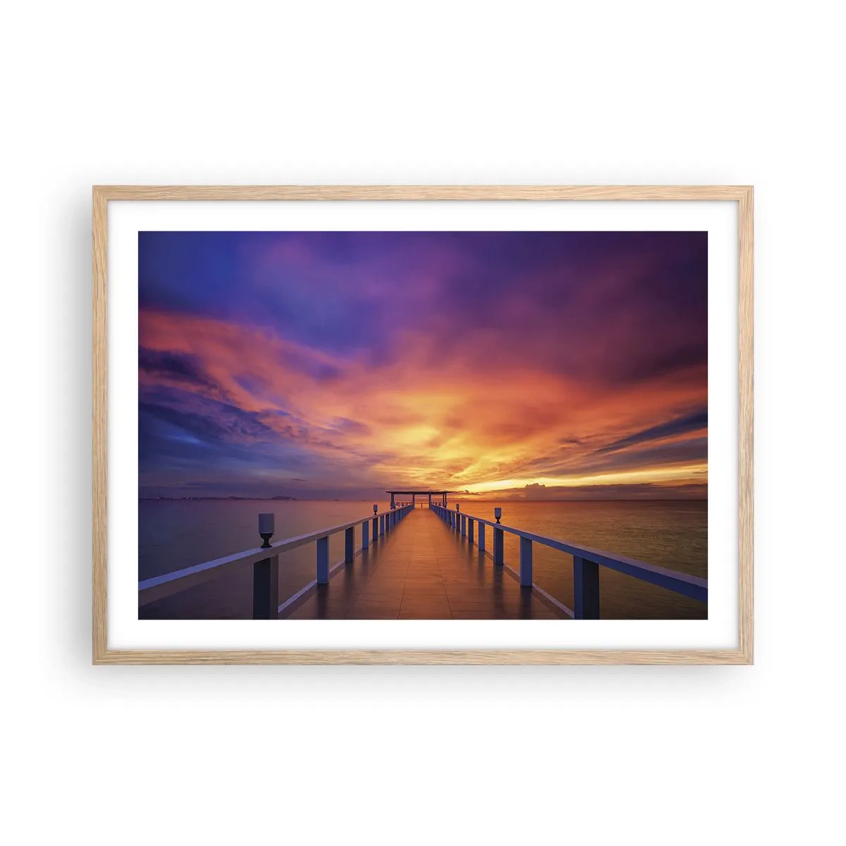 Póster en marco roble claro - Sin fin - 70x50 cm