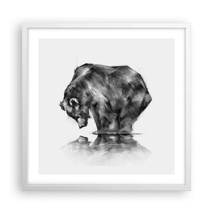 Póster en marco blanco - Es bueno ver a alguien cercano - 50x50 cm