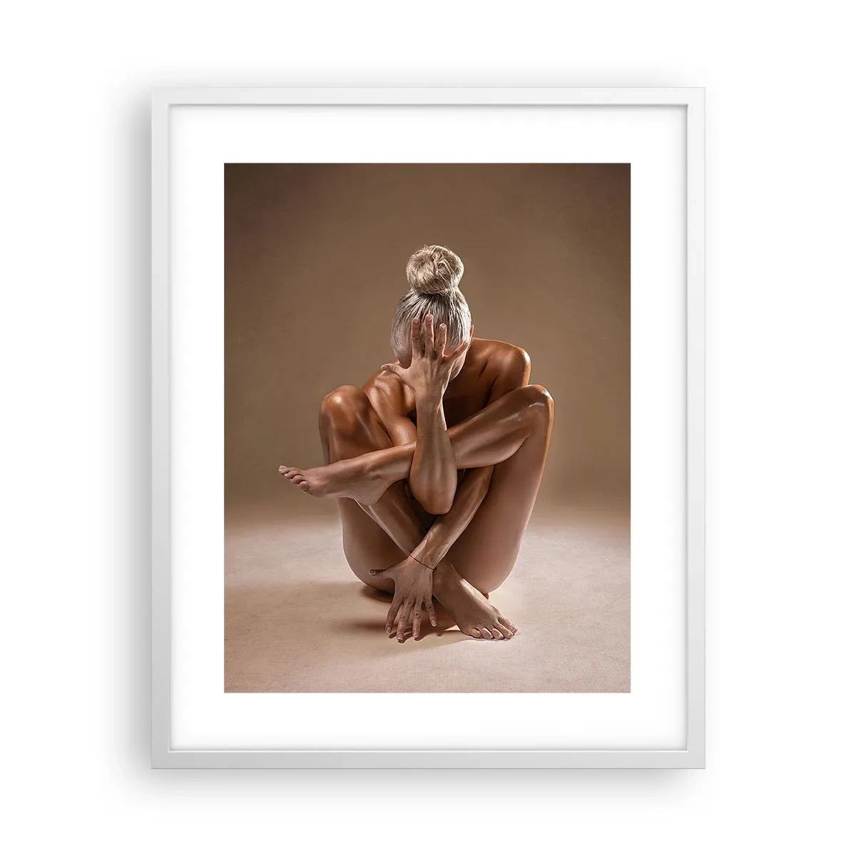 Póster en marco blanco - Unidad de cuerpo y espíritu - 40x50 cm