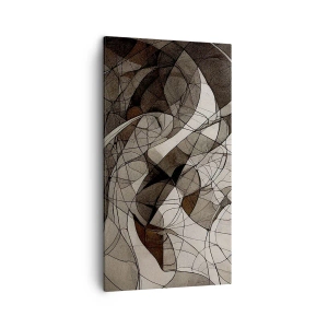 Cuadro sobre lienzo - Impresión de Imagen - Circulación en colores tierra - 45x80 cm