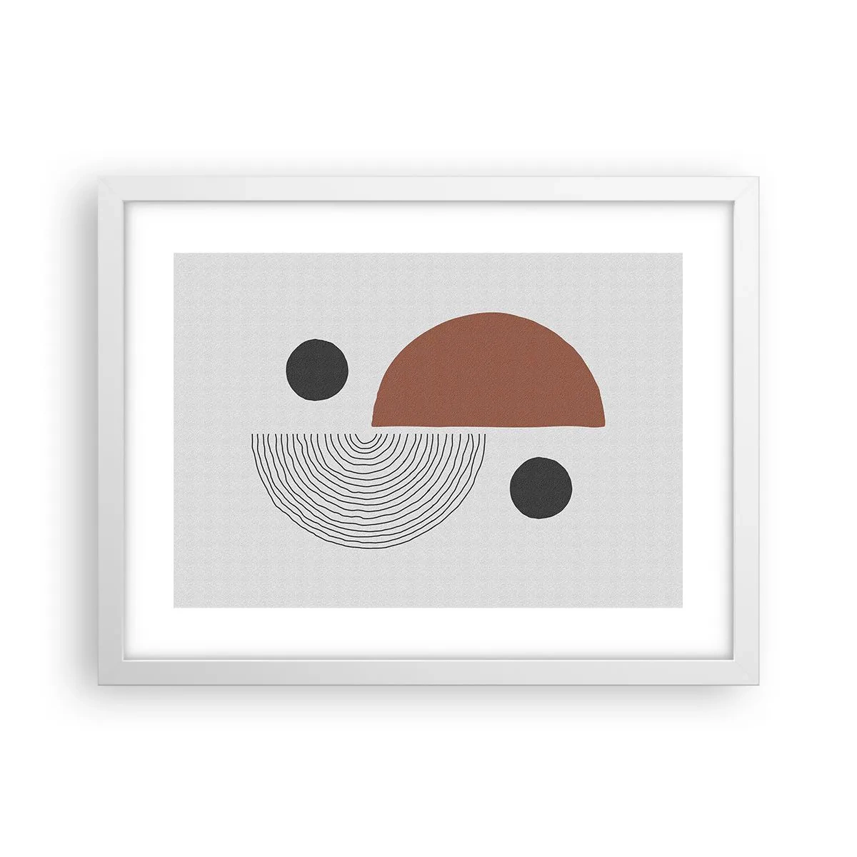 Póster en marco blanco - La perfección del círculo - 40x30 cm