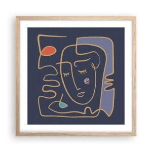 Póster en marco roble claro - En un maravilloso sueño - 50x50 cm