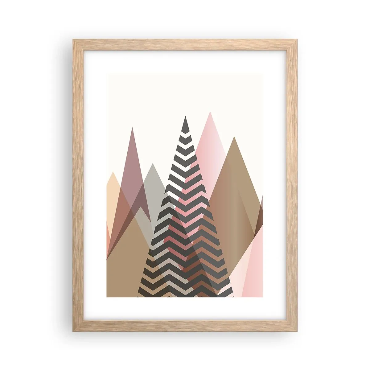 Póster en marco roble claro - Una visión piramidal - 30x40 cm