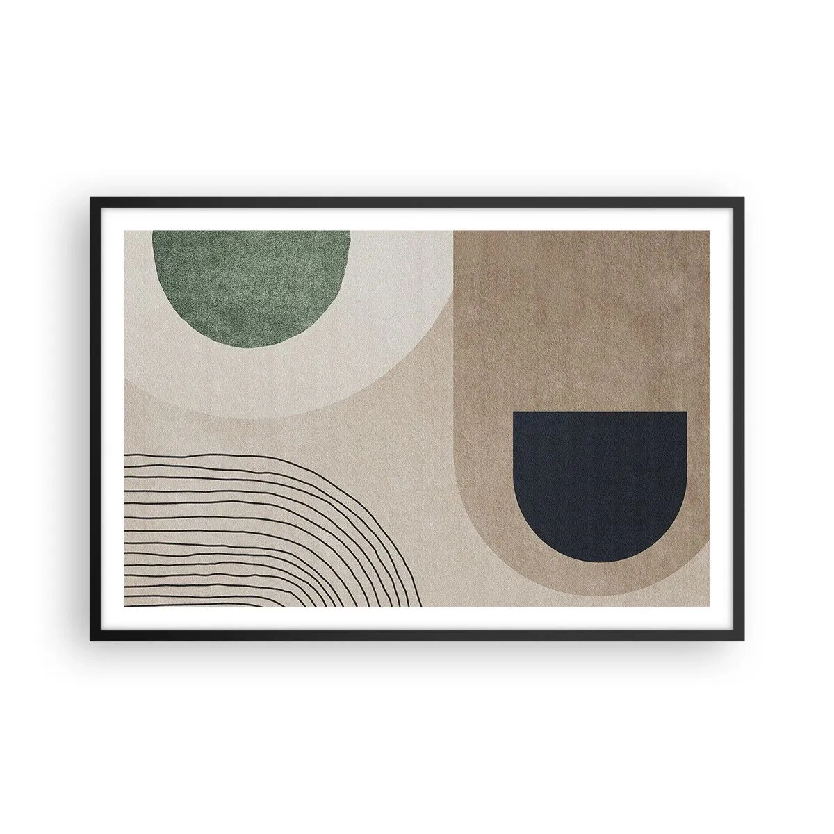 Póster en marco negro - La delicadeza de un óvalo - 91x61 cm
