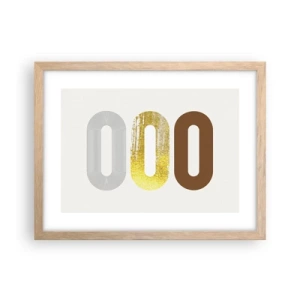 Póster en marco roble claro - ¡Ooo! - 40x30 cm