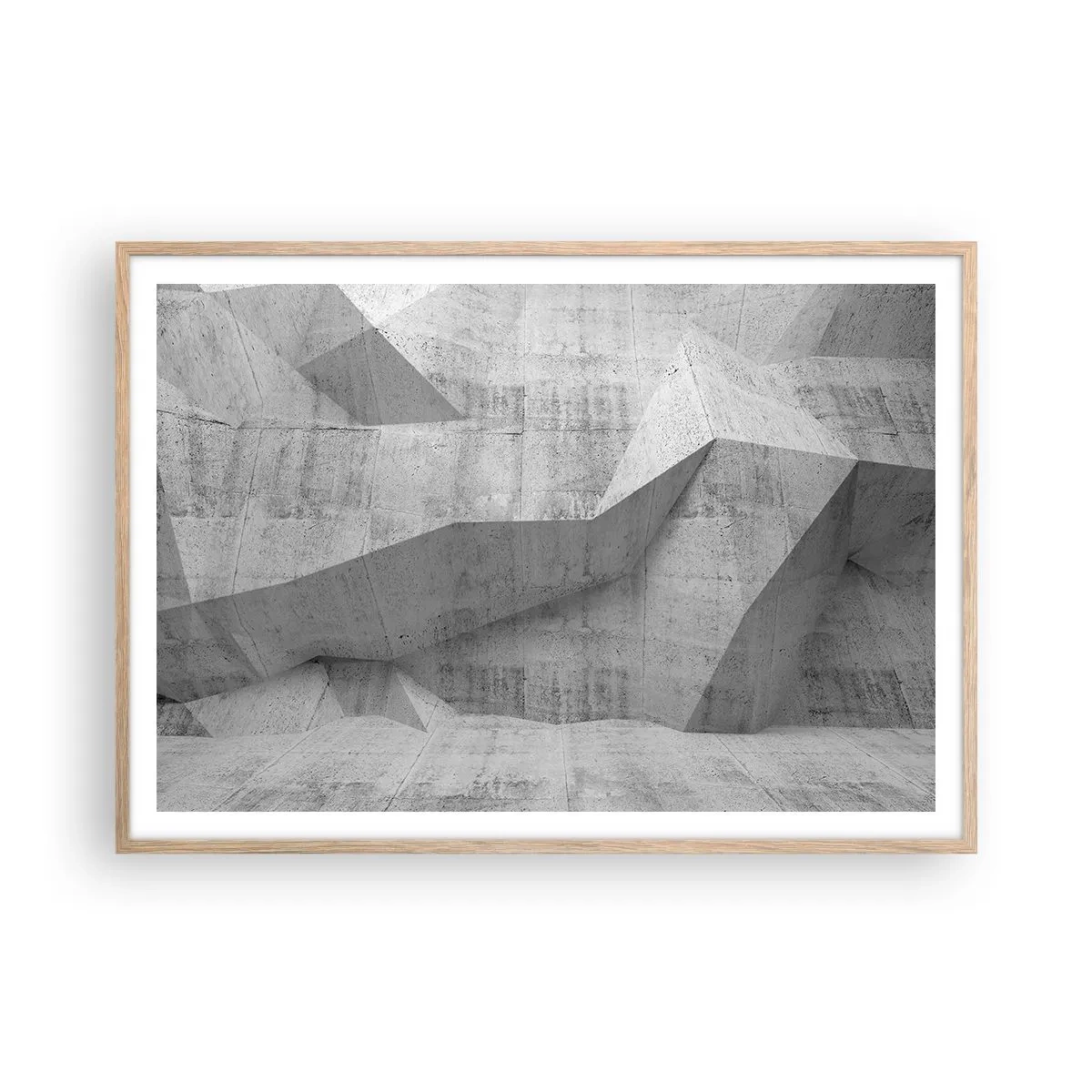 Póster en marco roble claro - Un verdadero desafío - 100x70 cm