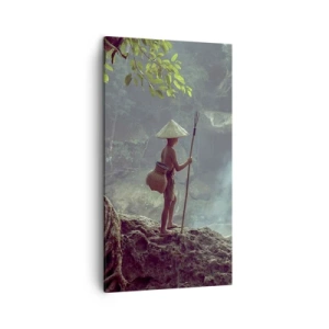 Cuadro sobre lienzo - Impresión de Imagen - Amistad con la naturaleza - 45x80 cm